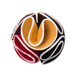 Multicolored felt lapel flower