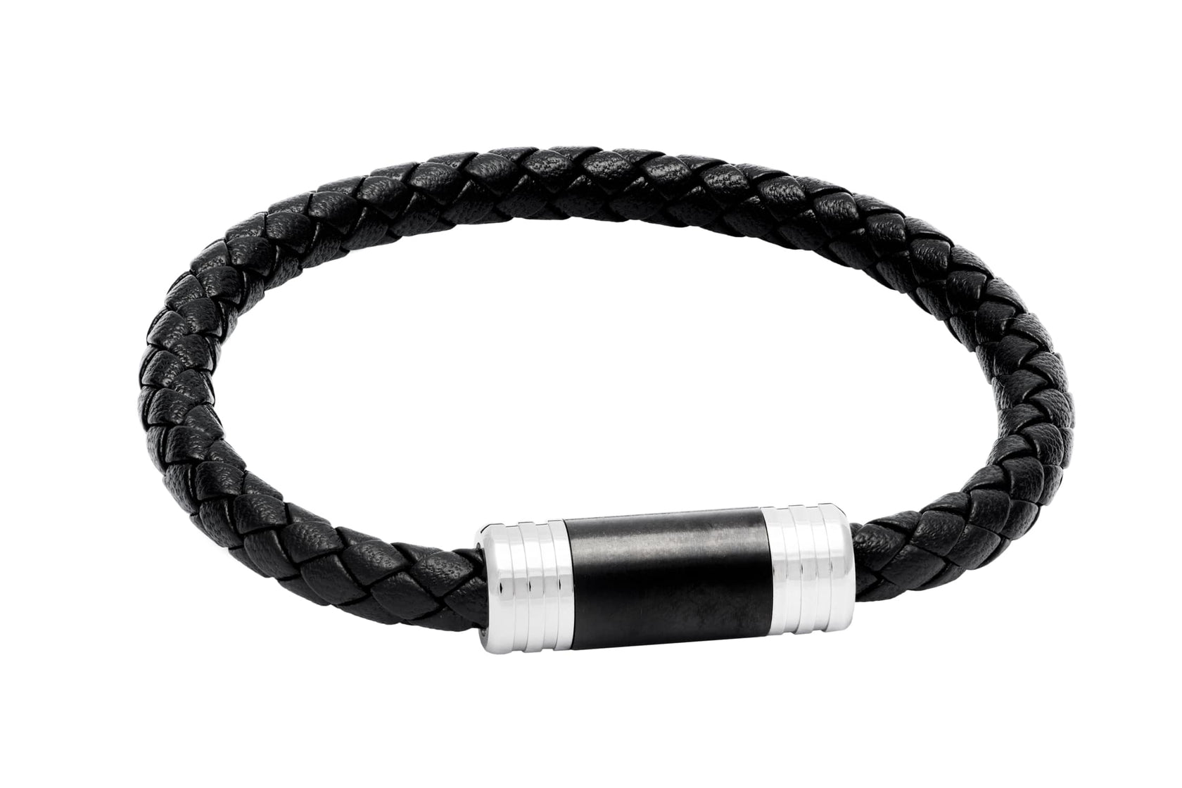 Anaheim Black Leather Stainless Steel Bracelet – The Dark Knot