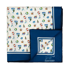 White Party Silk Pocket Square