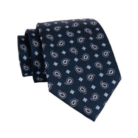 Navy & Blue Paisley Silk Tie