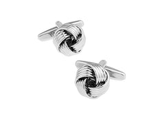 Solid silver rhodium plated cufflinks