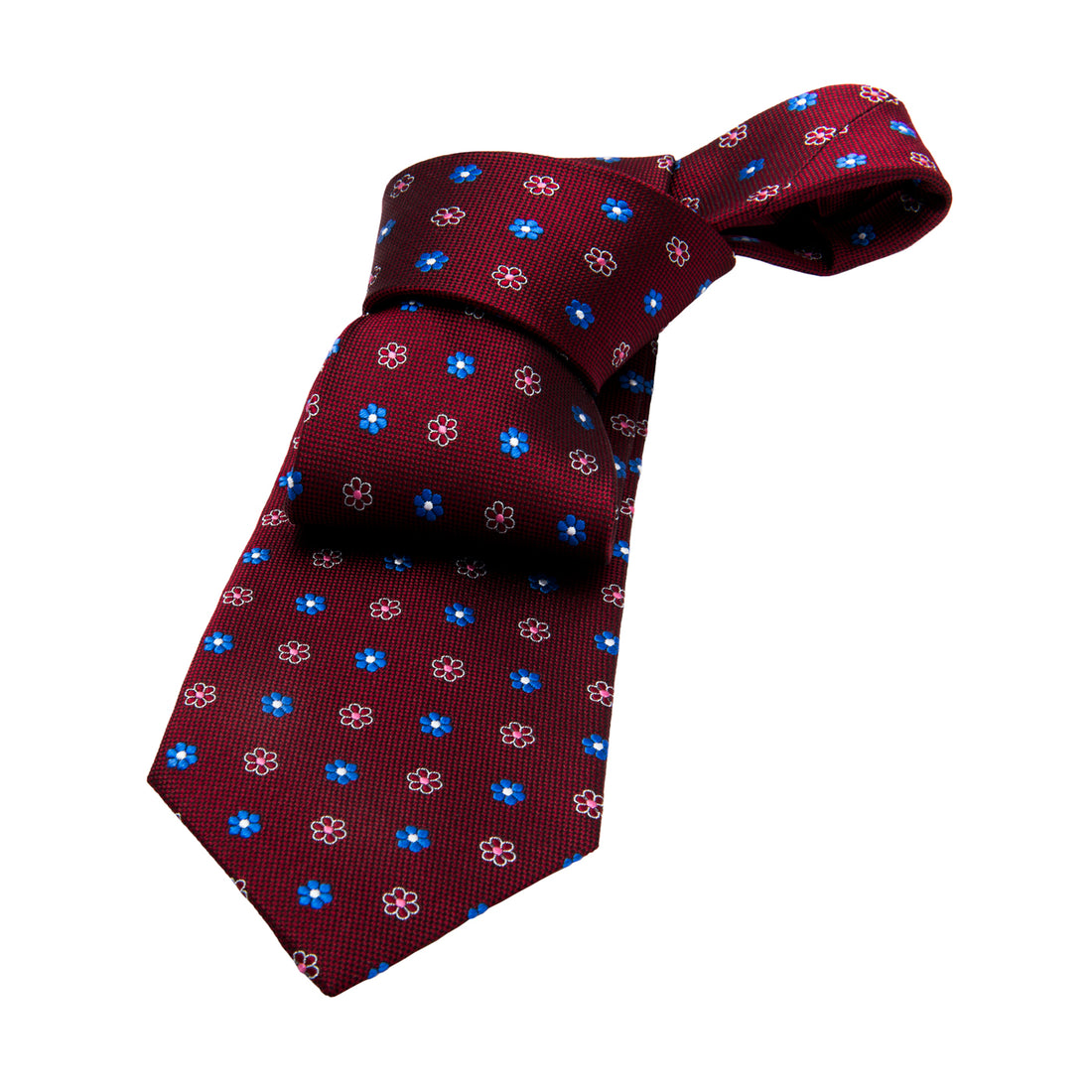 Red Silk Necktie Mens 100% Silk Tie With Red and Silver -  Denmark