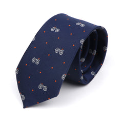 Navy Bicycles Skinny Polka Dot Tie