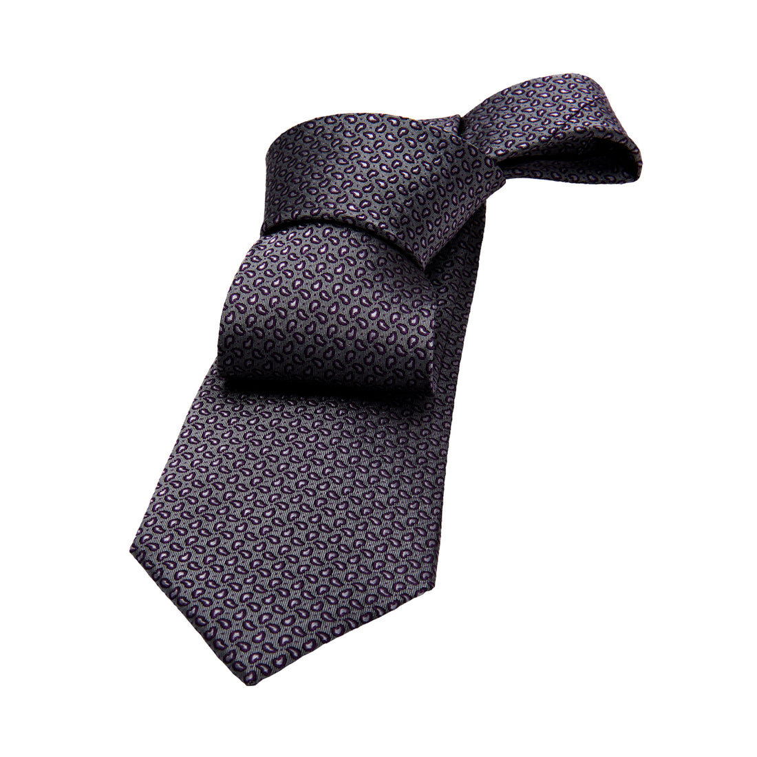 Brentwood Abstract Silk Tie, Grey / Burgundy – The Dark Knot