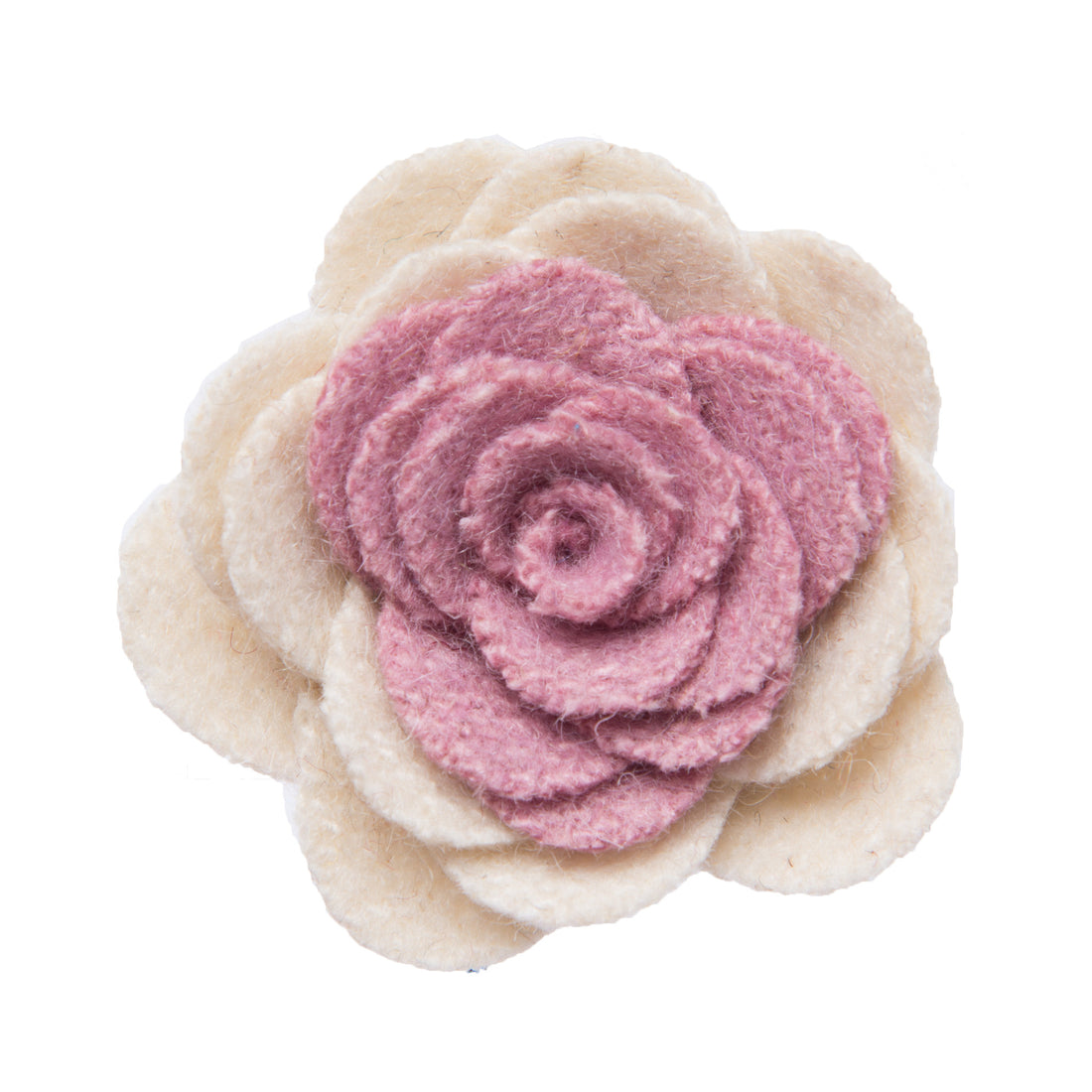 Pink and white lapel flower