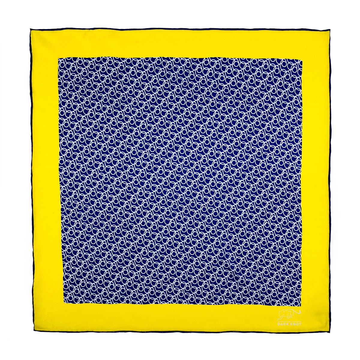 Bridgewater Abstract Silk Pocket Square, Blue / White / Yellow – The ...