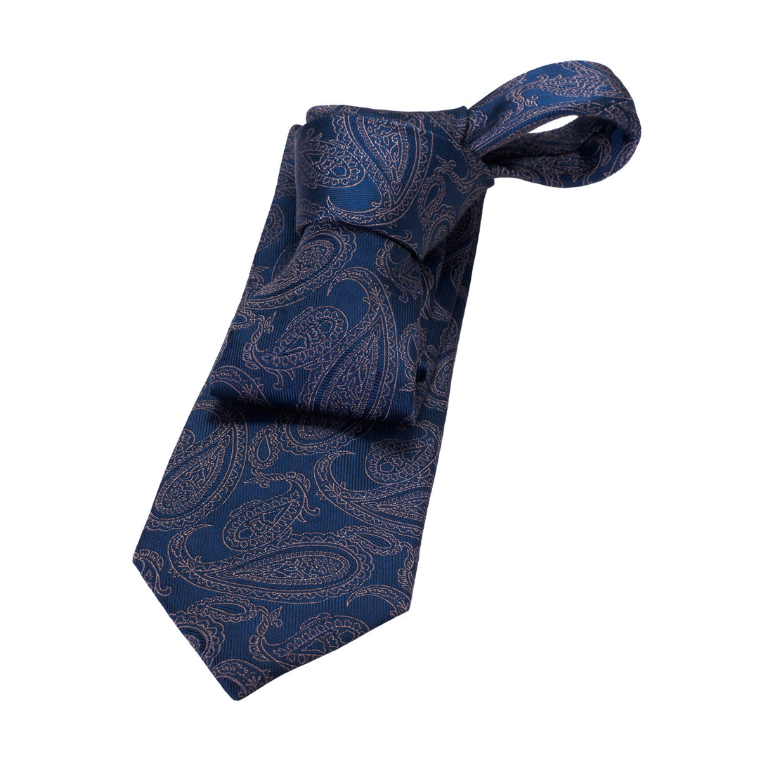 Blue & Gold Paisley Silk Tie
