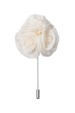 White Luxurious Flower Lapel Pin, In stock!