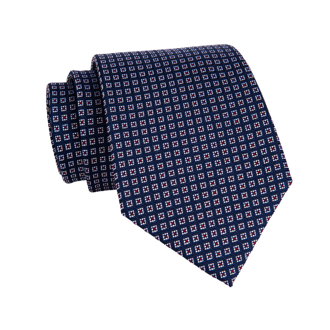 Blue & Red Foulard Silk Tie