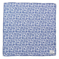 Coldspring Abstract Silk Pocket Square, White / Blue