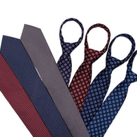 Navy & Red Foulard Silk Tie