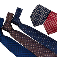 Navy & Brown Foulard Silk Tie
