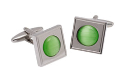 Sapphire w  / Silver Cufflinks