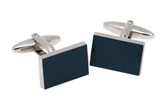 Blackish Grey Enamel Plated Cufflinks