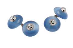 Blue Onyx Chainlinked Cufflinks