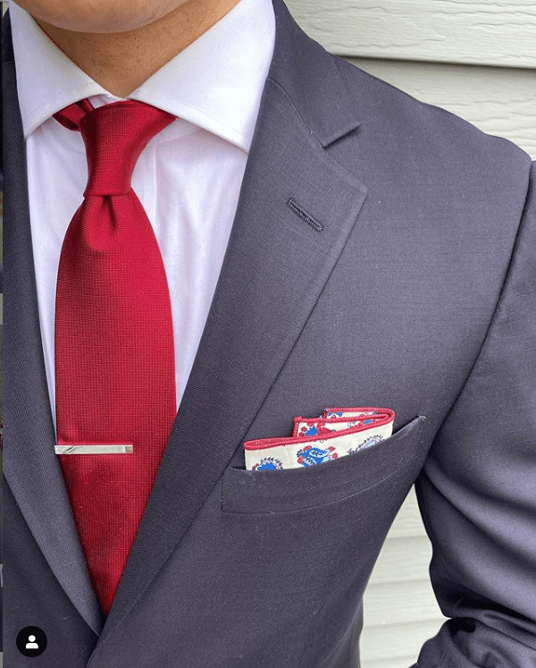 Solid Red Silk Tie