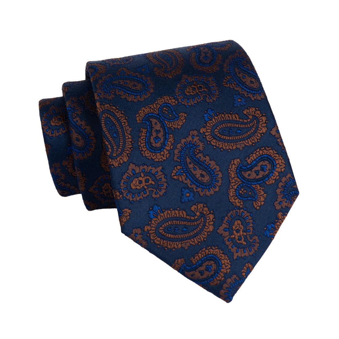 Blue & Brown Paisley Silk Tie