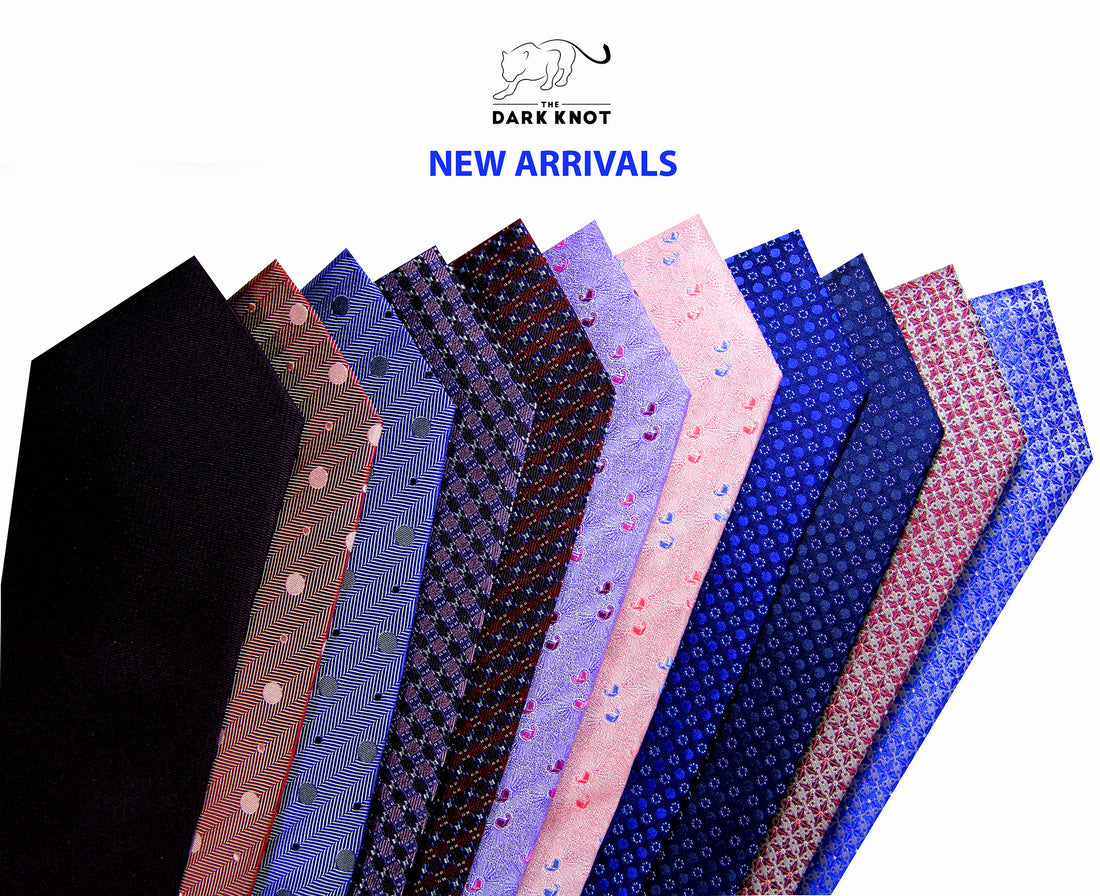 Assorted Silk Ties with recommendations for matching suits and shirts