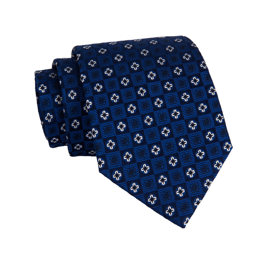 Blue Foulard Silk Tie