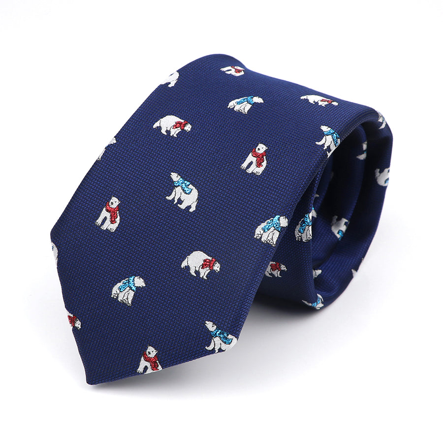 Navy Bears Polyester Tie