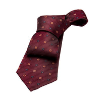 Burgundy Foulard Silk Tie