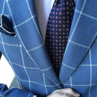 Navy & Red Foulard Silk Tie