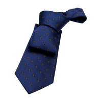 Blue & Brown Foulard Silk Tie