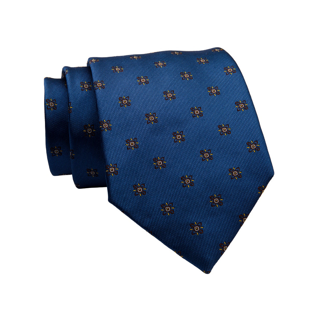 Blue & Brown Foulard Silk Tie
