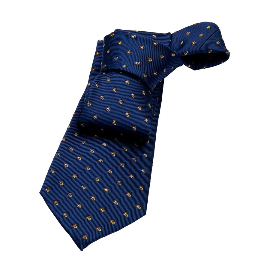 Blue Abstract Silk Tie