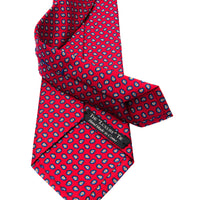 Menaggio Printed Foulard Silk Tie, Red / Navy
