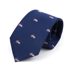 Navy & Purple Cars Tie