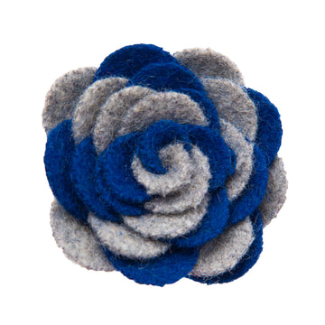 Washington Lapel Flower, Blue / Grey
