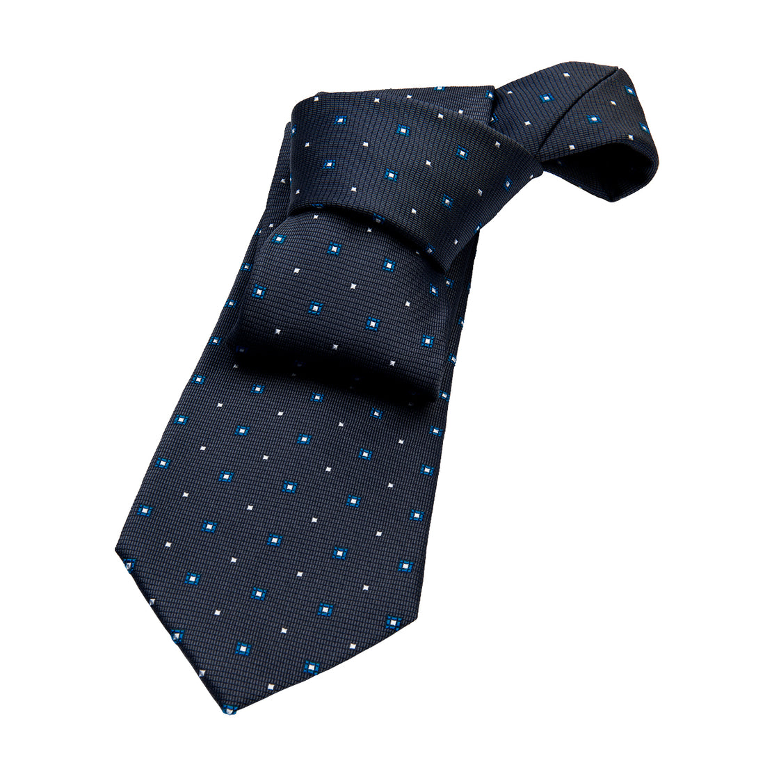 Grey & Blue Foulard Silk Tie