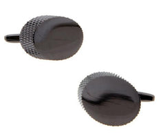 Black Oval Cufflinks