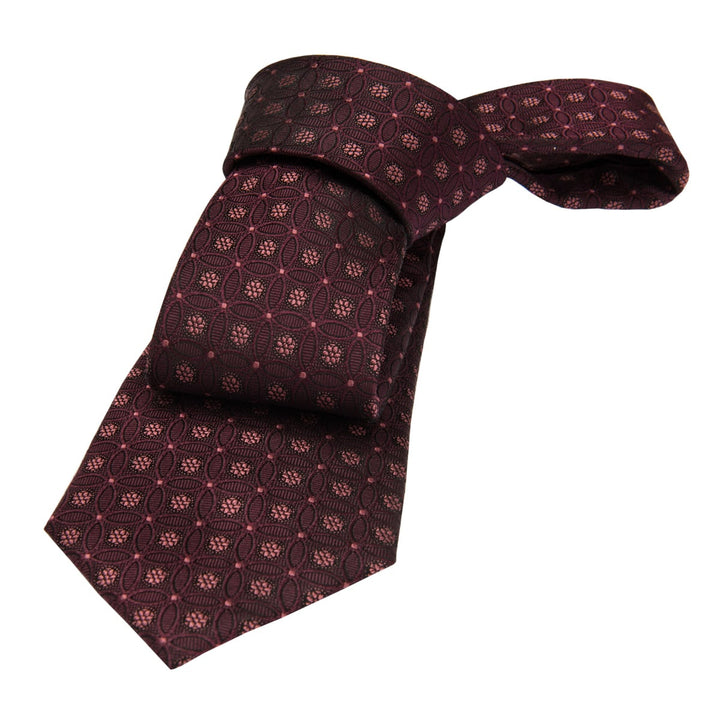 Burgundy Foulard Silk Tie