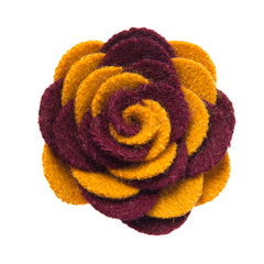 Washington Lapel Flower, Burgundy / Yellow