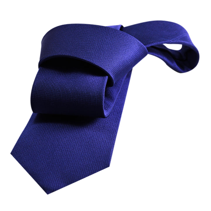 Blue Solid Silk Tie