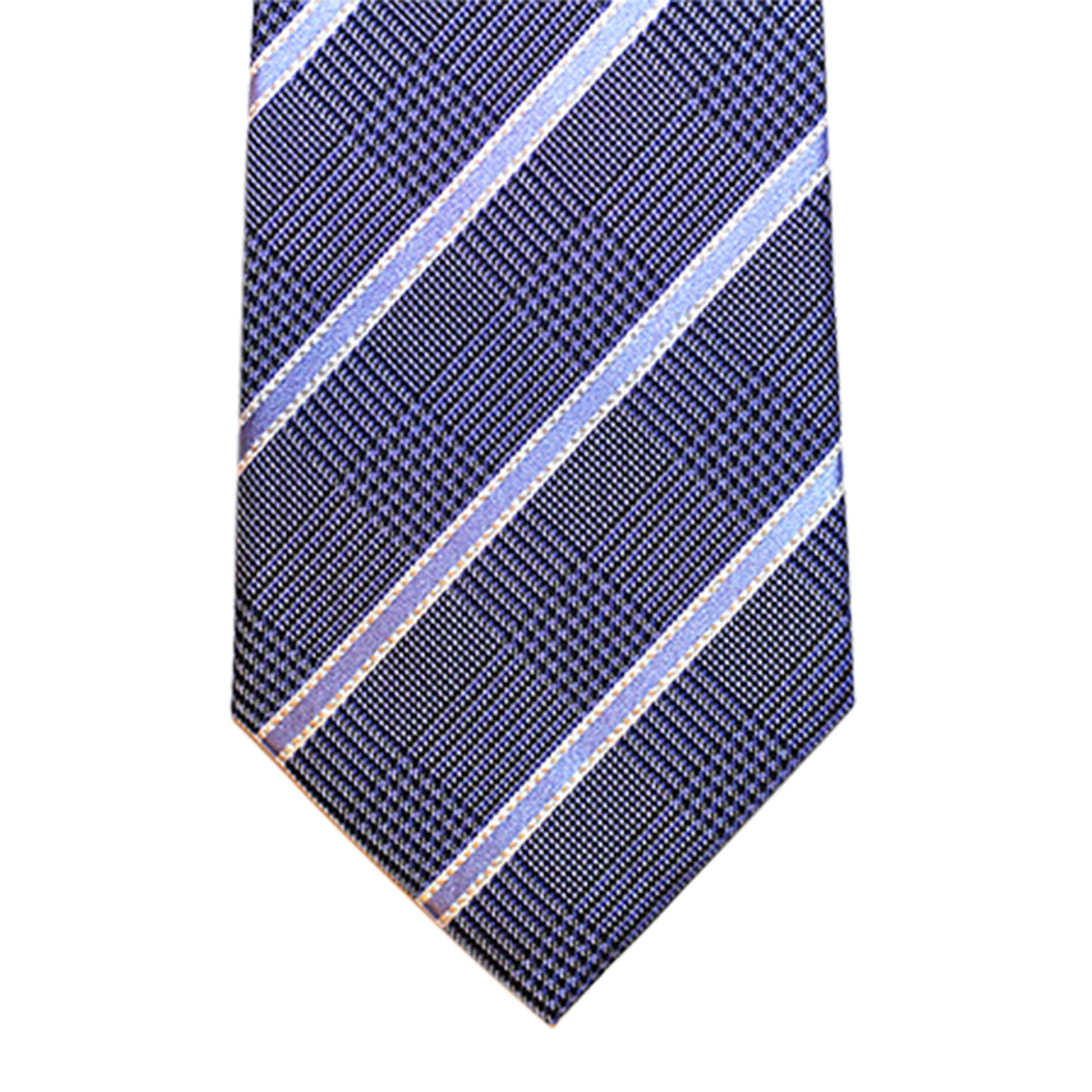 Wilton Stripes Silk Tie, Blue / Light Blue / Silver – The Dark Knot