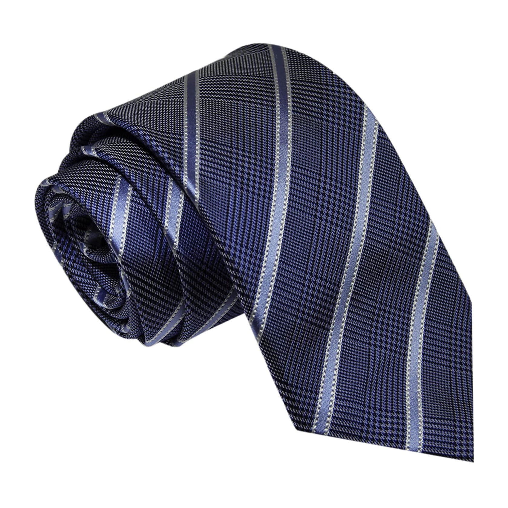 Wilton Stripes Silk Tie, Blue / Light Blue / Silver – The Dark Knot