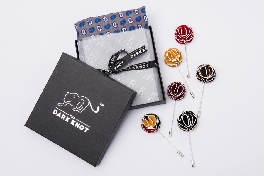 Pocket Square and Lapel Flower of the month club