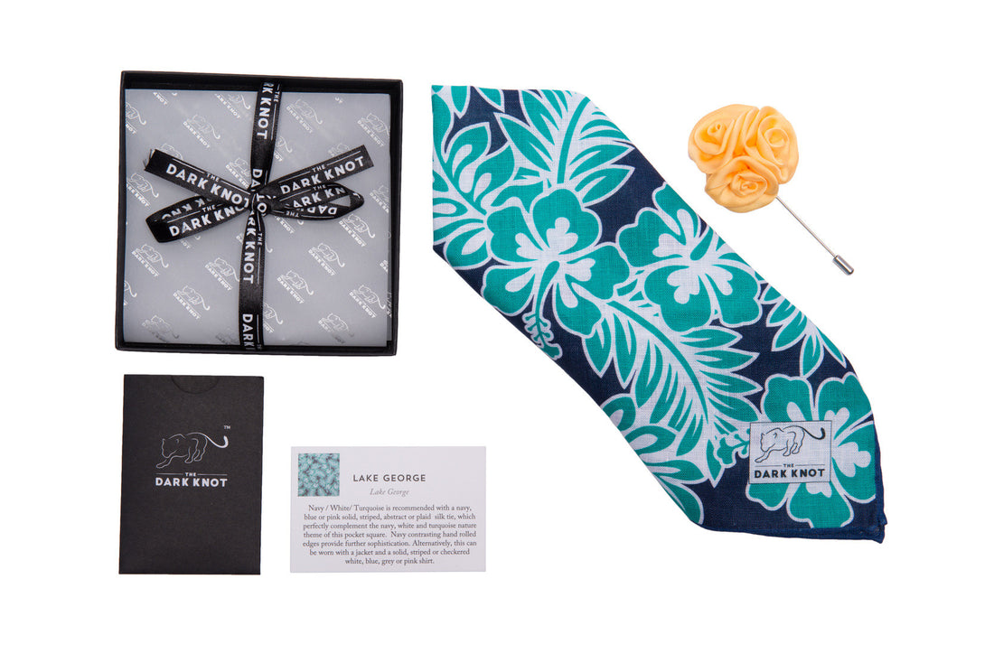 Tie, Pocket Square & Lapel Flower of the month club