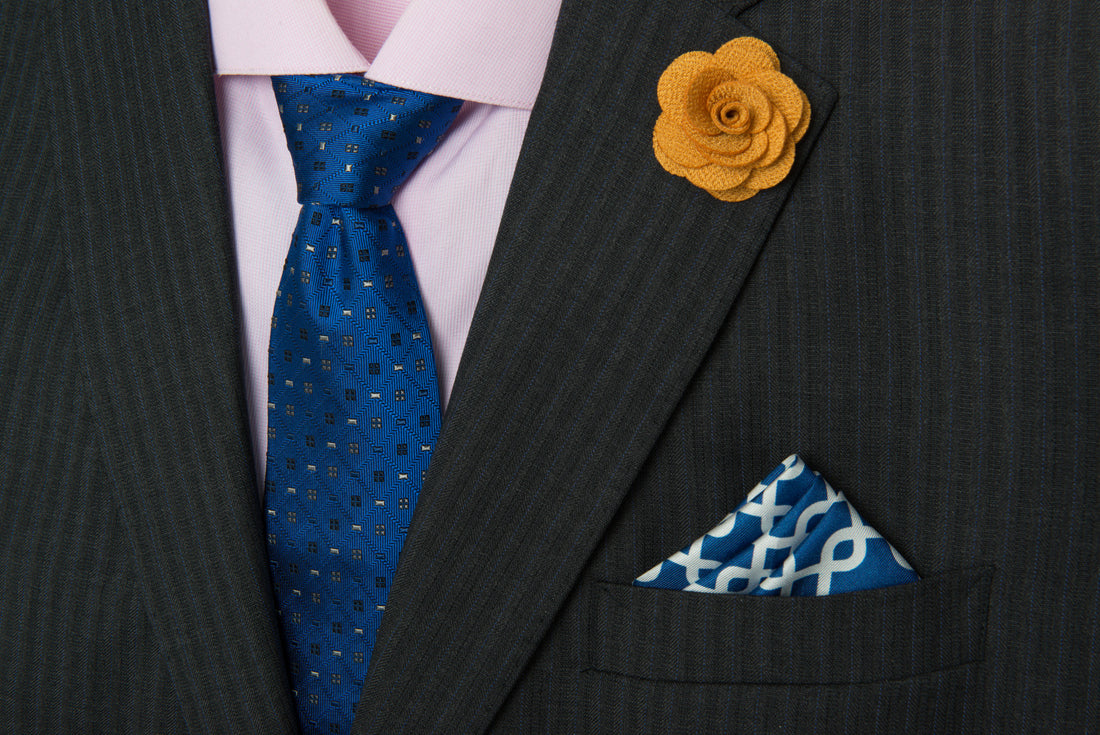 Tie, Pocket Square & Lapel Flower