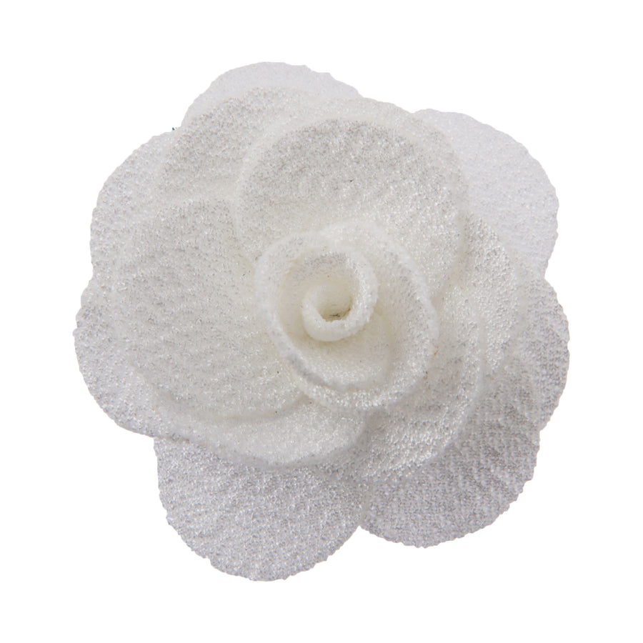 White lapel flower