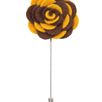 Brown and Yellow Lapel Flower