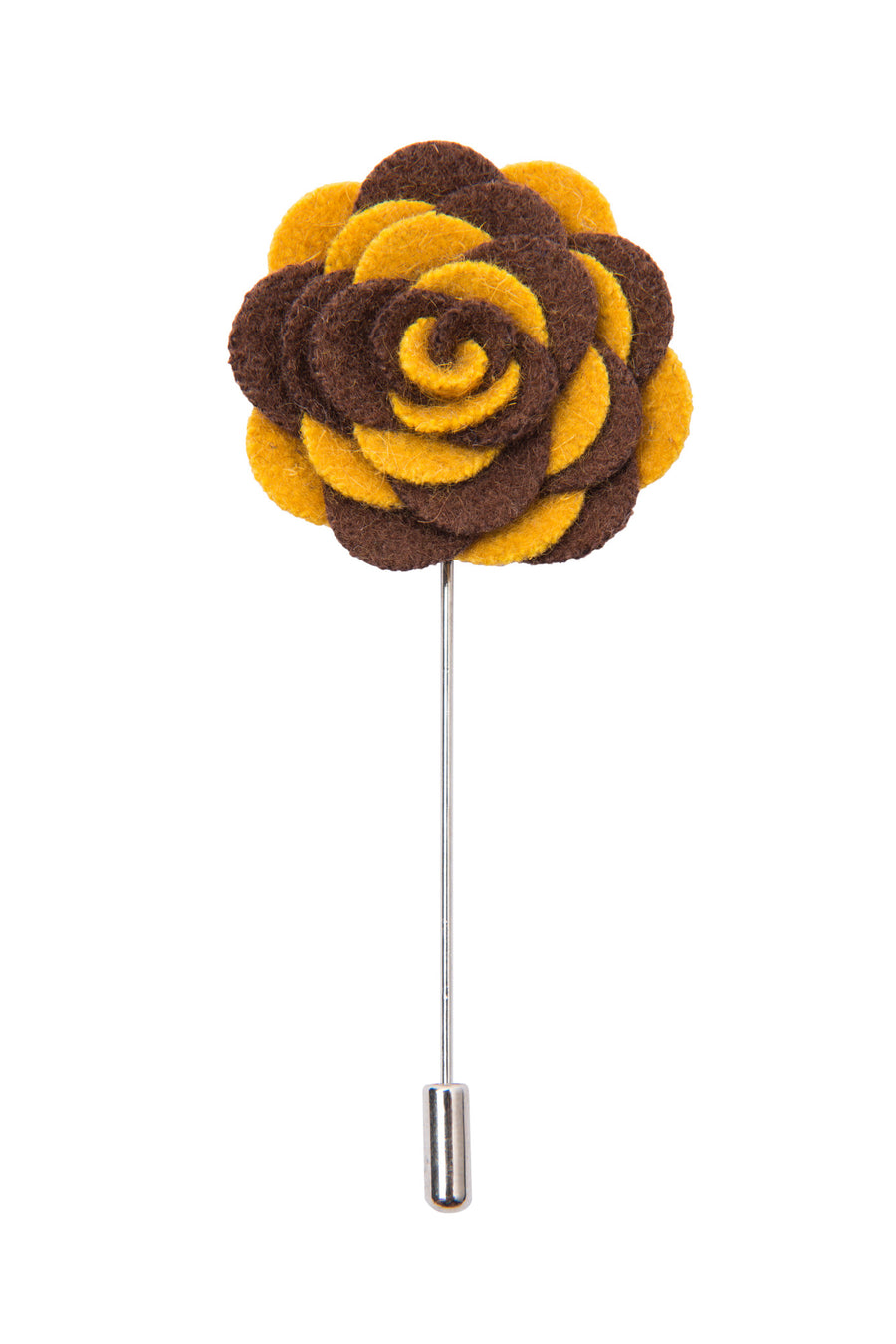 Brown and Yellow Lapel Flower